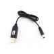 Кабель питания USB to DC 5.5x2.1mm 9V 1.0m black Power Boost (1070990)
