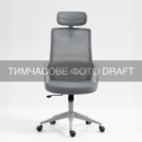 2E Крісло 2E OC120, тканина, фіксовані підлокітники, підголівник, сірий (2E-OC120-GRAY)