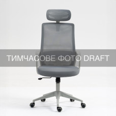 2E Крісло 2E OC120, тканина, фіксовані підлокітники, підголівник, сірий (2E-OC120-GRAY)