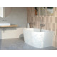 Deante Shower set Silia with bathtub mixer, hand shower, handle - wall-mounted, brushed steel (BQS_F11M)