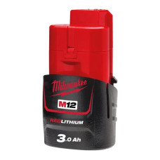 Milwaukee Аккумулятор Redlithium M12 12В, 3А·час, 0.2кг (4932451388)