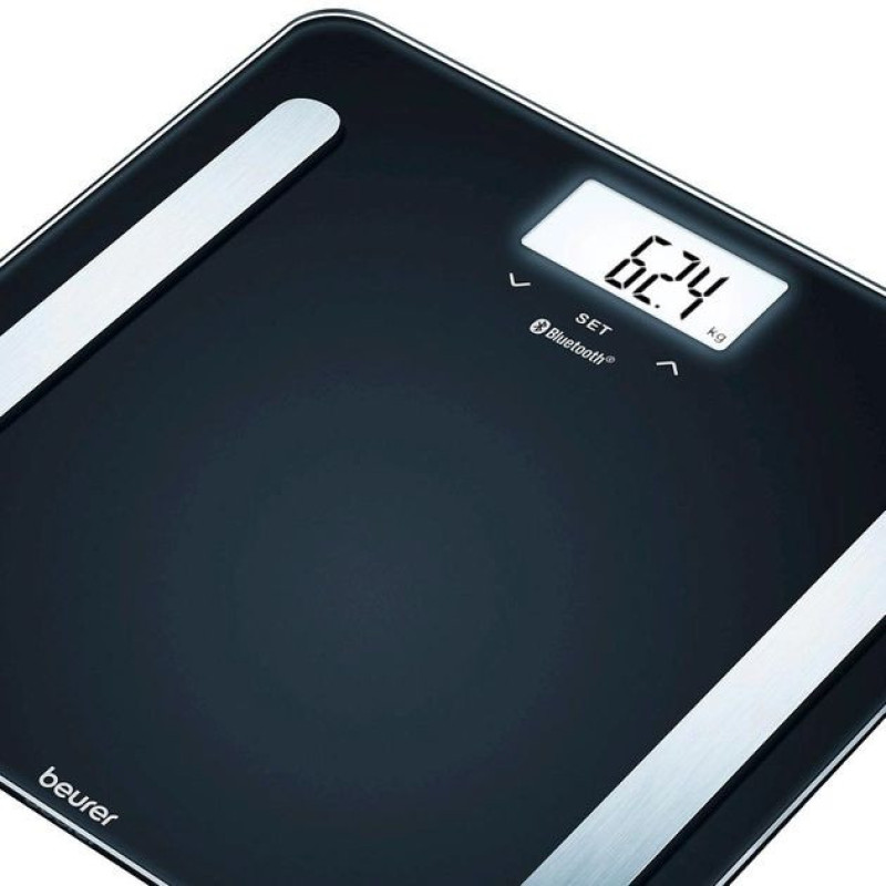 Beurer Scales for floor, 2хААА included, glass, black (BF_600_PURE_BLACK)