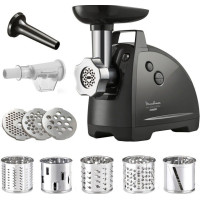 Tefal meat grinder HVB Plus, 2000W, 2.6kg/min, 3 cutting plates, sausages nozzle, plastik/metal, black (NE685838)