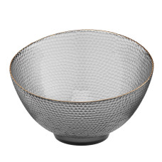 ARDESTO Bowl Commelina, 22cm, glass, gray (AR5019)