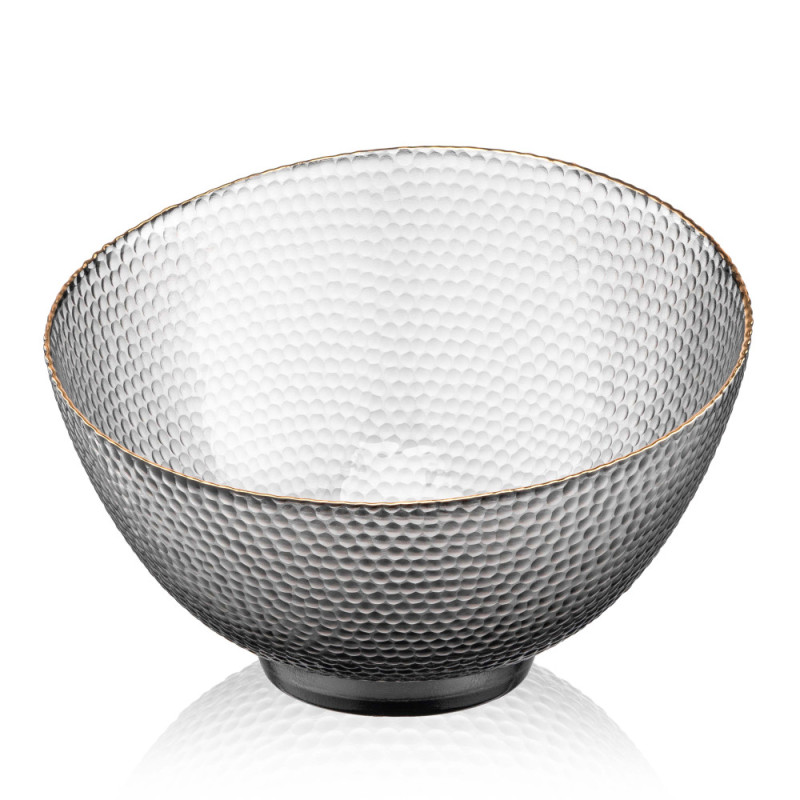 ARDESTO Bowl Commelina, 22cm, glass, gray (AR5019)