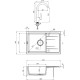 Deante Kitchen set Zorba, granite sink ZQZ_211A + tap BOC_X72M, graphite (ZQZC211A)