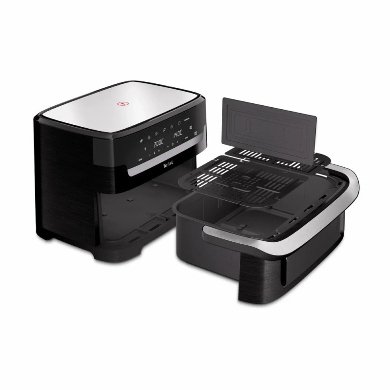 Tefal Tefal air fryer Dual Easy Fry Flex, 2700W, bowl-5.5+3.5l, sensore control, plastic, black (EY9228E0)