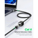 Патч-корд 1м, F/UTP cat 6 RJ-45 extension black Ugreen (U_11279)