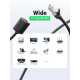 Патч-корд 1м, F/UTP cat 6 RJ-45 extension black Ugreen (U_11279)