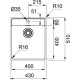 Franke Кухонна мийка Maris MRX 210-40 TL/127.0598.748/нержав.сталь полірована/510х430х180/врівень зі стільницею SlimTop