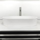 Adamant Sink, washbasin BESTE NEW, artificial stone, oval, without a hole for the mixer and overflow, 540x350x11mm, imposed, white (100002850)