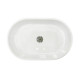 Adamant Sink, washbasin BESTE NEW, artificial stone, oval, without a hole for the mixer and overflow, 540x350x11mm, imposed, white (100002850)
