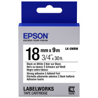 Epson Картридж с лентой LK5WBW принтеров LW-400/400VP/700 Strng adh Blk/Wht 18mm/9m (C53S655012)
