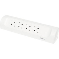 Legrand Подовжувач мережевий  без кабелю, 4xТипF, 16A, кутовий, білий (694503)
