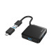 HAMA 4 Ports USB 3.2, USB-C Adapter Black (00200116)