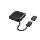 HAMA 4 Ports USB 3.2, USB-C Adapter Black (00200116)