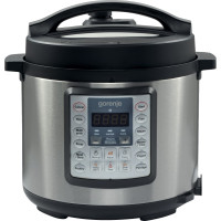 Gorenje pressure cooker, 1000W, bowl-6l, electronic control, aluminum/plastic, black (MC6MBK)