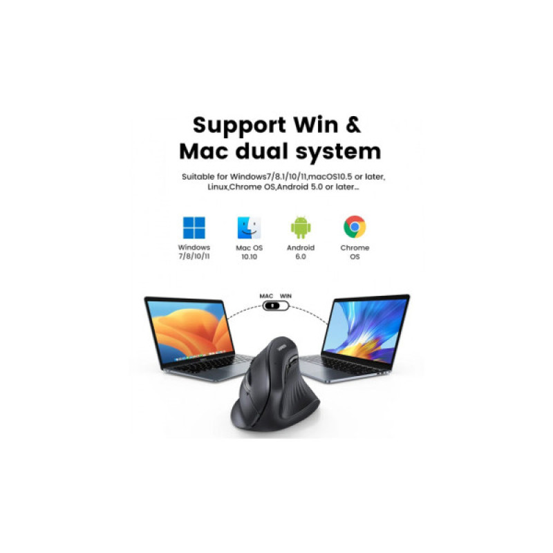Мышка Ugreen MU008 Vertical Wireless Black (25444)