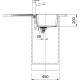 Franke Kitchen sink Centro, fragranite, rectang., with drainboard, 780х500х200mm, bowl - 1, over-mounted, CNG 611-78, grey stone (114.0701.814)