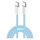 Дата кабель USB-C to USB-C 1.0m 60W 3.0А blue ColorWay (CW-CBPDCC061-BL)