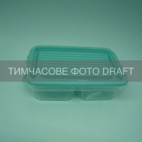 ARDESTO Контейнер двосекційний для зберігання харчових продуктів ARDESTO Fresh 2х0.25л, пластик, прямокутна, блакитний (AR1302B)