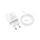 Зарядное устройство HOCO C80A Plus Rapido 1xUSB-C PD20W + 1xUSB QC3.0 + cable USB-C to Lightning White (6931474779892)