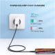 Дата кабель USB-C to Lightning 1.0m US1713A Nickel Plating ABS Shell Black Ugreen (60751)