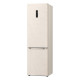 LG ref with bottom freezer, 203x60x68, ref-277l, freez.-110l, 2doors, A++, NF, inv, display ext, fresh zone, beige (GC-B509FEMW)