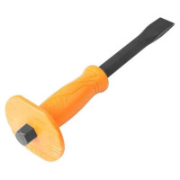 Tolsen peak chisel, 22x250mm, hand guard, steel (25087)