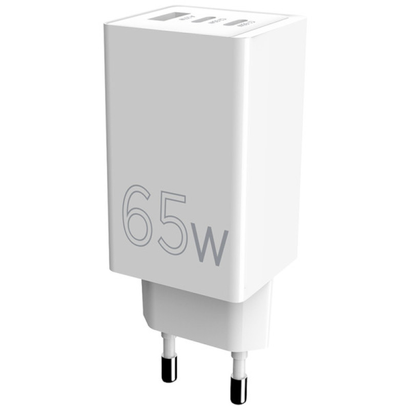 Зарядний пристрій Sigma 2xUSB-C PD65W + 1xUSB QC3.0 GaN X-power PS65-01 white (4827798637715)