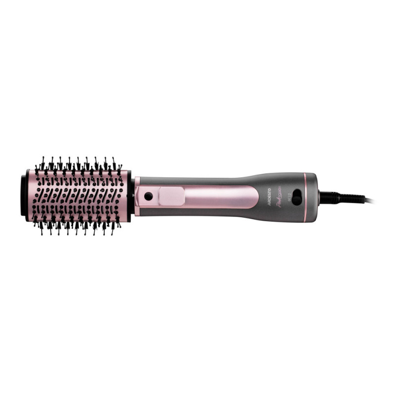 ARDESTO Фен-щётка Brush Pink Touch,1200Вт, 2скорости, 2 темп. режима, LED-дисплей, функция ионизации , 4 насадки, серый+розовый (HD-CR300PT)