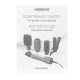 ARDESTO Фен-щётка Brush Pink Touch,1200Вт, 2скорости, 2 темп. режима, LED-дисплей, функция ионизации , 4 насадки, серый+розовый (HD-CR300PT)