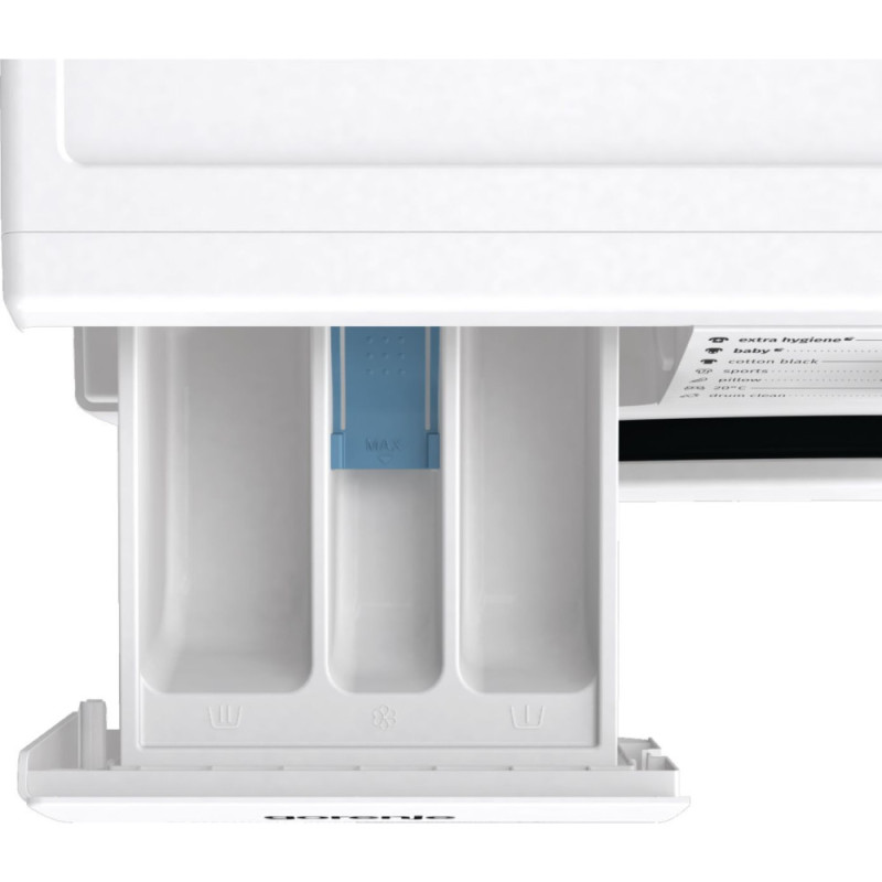 Gorenje Стиральная машина фронтальная, 7кг, 1200, A, 43,5см, дисплей, пар, инвертор, белый (WNHPI72SCS)