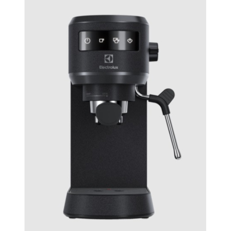 Electrolux Coffe maker carob, 1L, ground, hand capuchino maker, LED display, cup warmer, black (E6EC1-6BST)