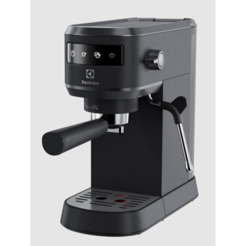 Electrolux Coffe maker carob, 1L, ground, hand capuchino maker, LED display, cup warmer, black (E6EC1-6BST)