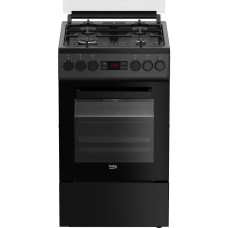 Beko Cooker Beko combined, 60L, 50x60cm, display, convection, cast-iron, black (FSM52334DAO)
