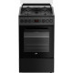 Beko Cooker Beko combined, 60L, 50x60cm, display, convection, cast-iron, black (FSM52334DAO)