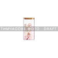 ARDESTO Банка для зберігання Ardesto Midori 1000мл, скло, бамбук, квадратна, прозорий (AR1310BBS)