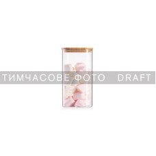 ARDESTO Банка для зберігання Ardesto Midori 1000мл, скло, бамбук, квадратна, прозорий (AR1310BBS)