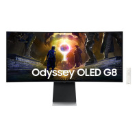 Samsung Монітор Samsung 34  Odyssey OLED G85S HDMI, DP, USB, Bluetooth, MM, OLED, 3440x1440, 0.3ms, HAS, FreeSync Premium Pro, CURVED (LS34DG852SZXUA)