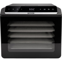 Gorenje Dryer for products Gorenje, 580W, pallets -6x1.5cm, diameter-25cm, max-75°С, display, plastic+metall, black (FDK600DB)