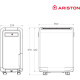 Ariston Осушувач повітря Ariston Deos EVO 12, 12л.на добу, 35м.кв , 130м3/год, 210Вт, ел.кер-ня, дисплей, таймер, авто вимк., білий (3381570)