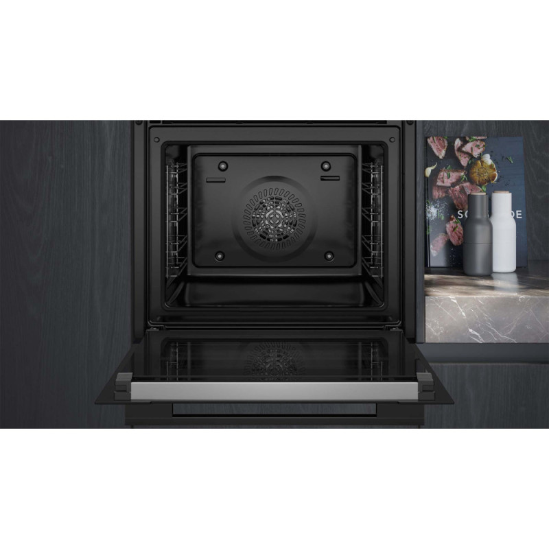 Siemens Oven electrical, 71L, A+, display, convection, Pyrolis, black (HB774G1B1)