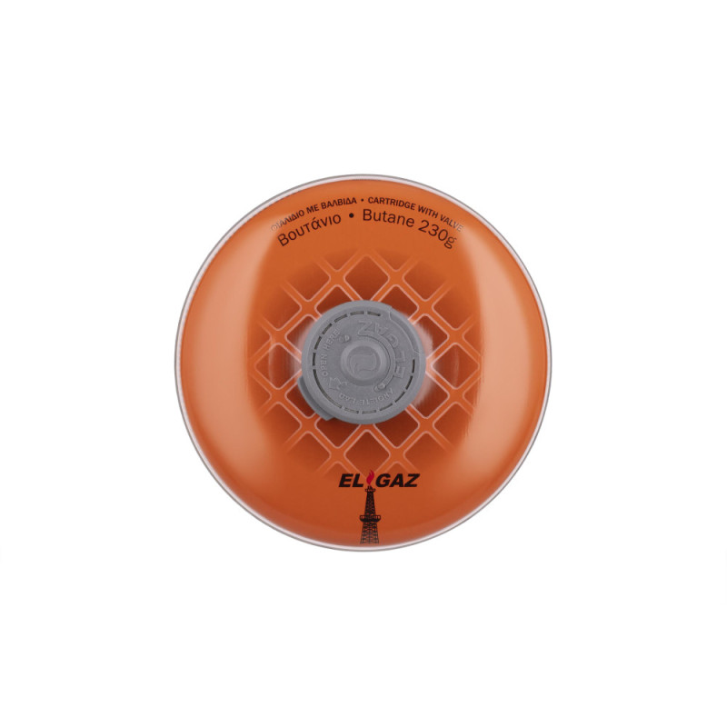 EL GAZ Gas cartridge ELG-300, butane 230 g, for gas burners, with double layer valve, disposable (104ELG-300)