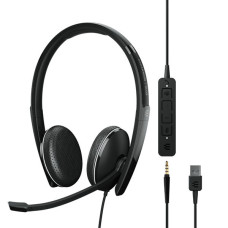 Sennheiser stereo On-Ear ADAPT 165T USB II Headset, 3.5mm/USB, unidirectional, Microsoft Teams certified, 1.8m, Black (1000902)