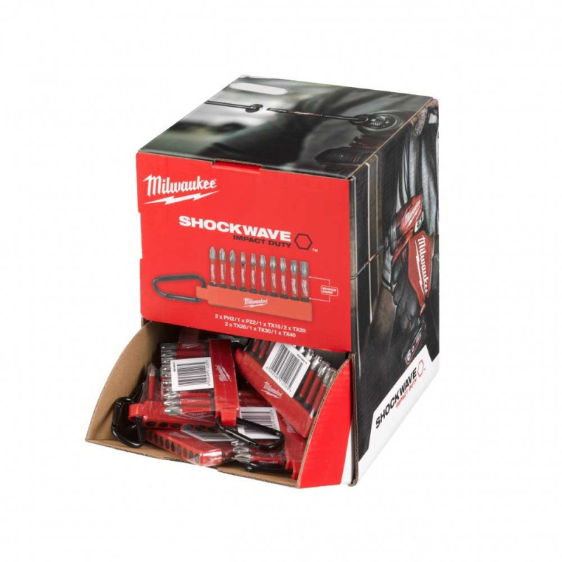 Milwaukee Shockwave Carabiner Bits, 10pcs Set, Steel (4932480941)