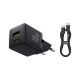 Зарядное устройство Baseus 1xUSB-C 30W + 1xUSB + cable USB-C to USB-C 60W 1.0m (P1011160A113-01)