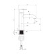 Deante Washbasin tap Silia, spout lenght - 110mm, non-swivel, 1-handle, brushed steel (BQS_F20M)
