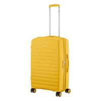 2E Suitcase Middle, Aero, polypropylen, 63/78 L, TSA, 4 wheels, EXP, amber yellow (2E-SPP-AERO-M-AY)
