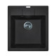 Adamant Kitchen sink Brick, artificial stone, square, no drainboard, 460x515x200mm, bowl - 1, over-mounted, black (4824296101203)
